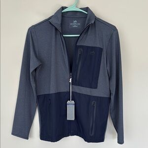 Southern Tide Two-Tone Utility Jacket - Navy and Gray
